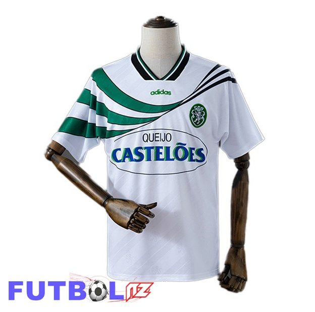Camisetas De Futbol Sporting CP Retro Tercera Blanco 1994-1995