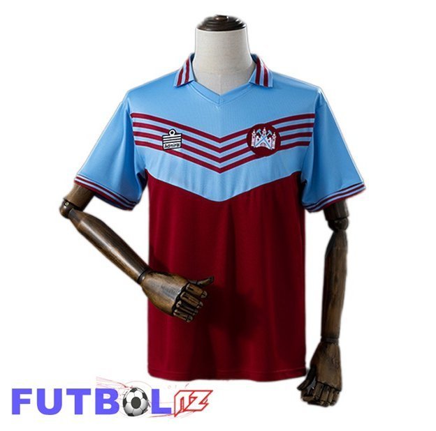 Camisetas De Futbol West Ham United Retro Primera Azul Marrón 1976-1980