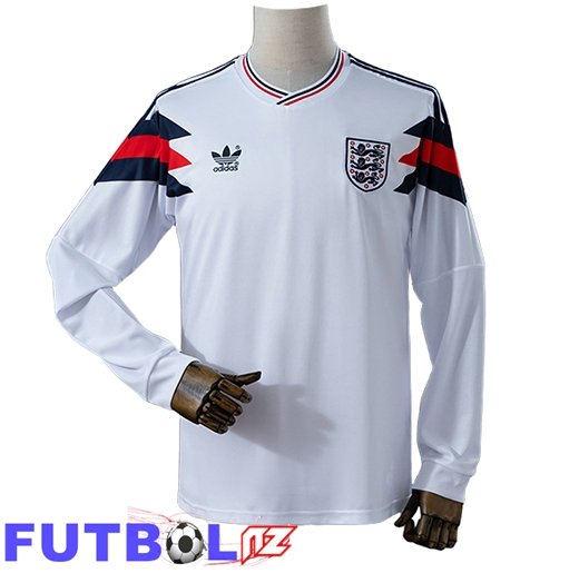 Camisetas De Futbol Inglaterra Retro Primera Manga Larga 1990