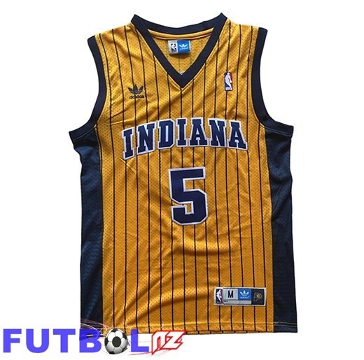 Camiseta Indiana Pacers (Rosado #5) 2026/27 Amarillo/Azul