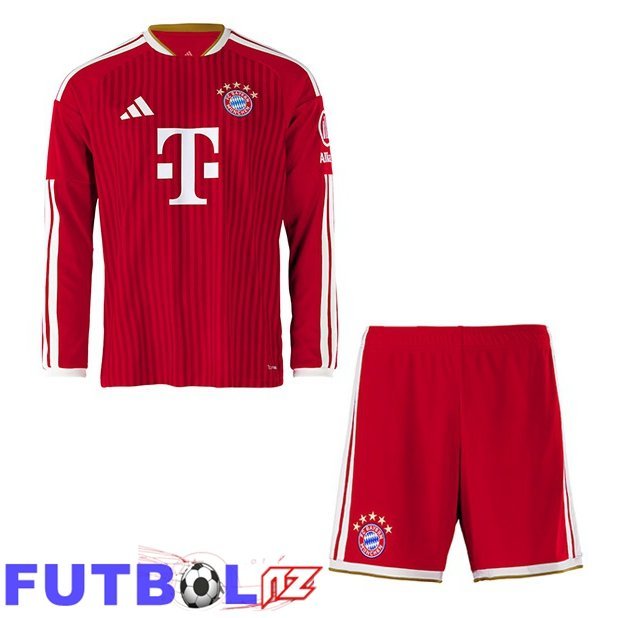 Camisetas De Futbol Bayern Munich Ninos Primera Manga Larga Rojo 2026/2027