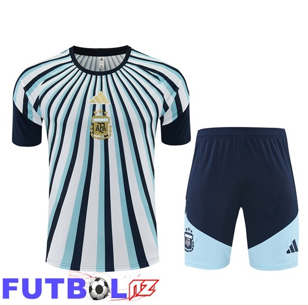 Camiseta Entrenamiento Argentina + Cortos Blanco Azul 2026/2027