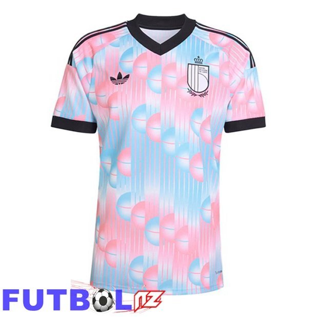 Camisetas De Futbol Bélgica Segunda Rosado Azul Copa Del Mundo 2026