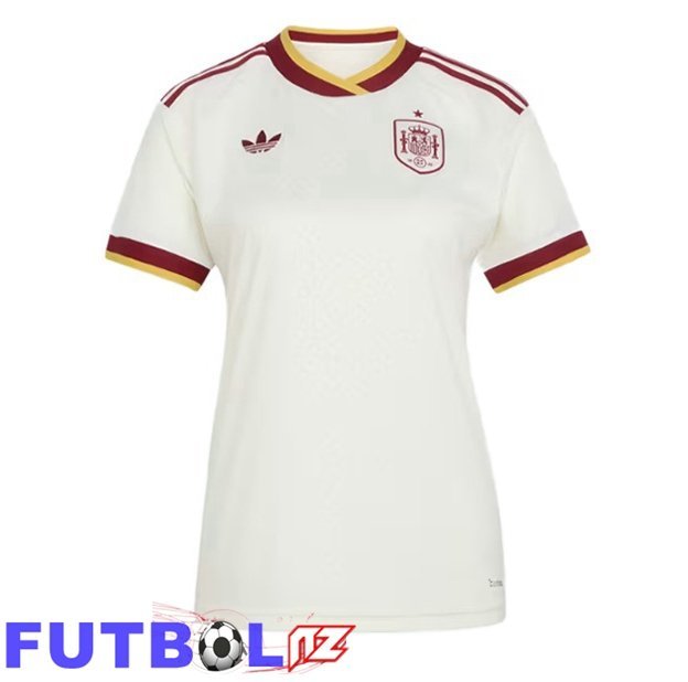 Camisetas De Futbol España Mujer Segunda Blanco Copa Del Mundo 2026