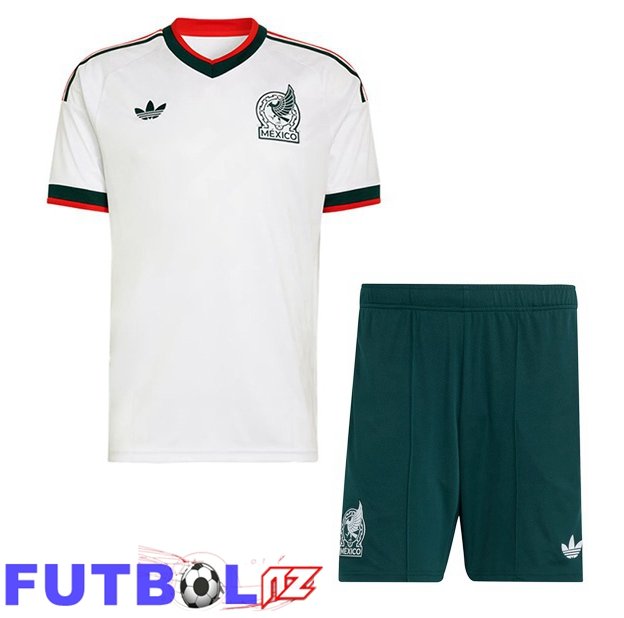Camisetas De Futbol México Ninos Segunda Blanco Copa Del Mundo 2026