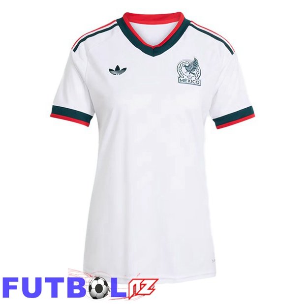 Camisetas De Futbol México Mujer Segunda Blanco Copa Del Mundo 2026