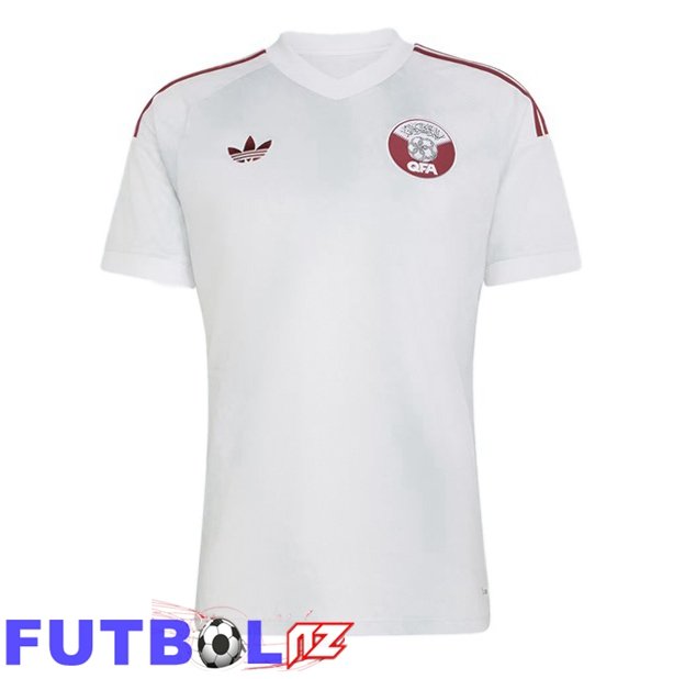 Camisetas De Futbol Catar Segunda Blanco Copa Del Mundo 2026