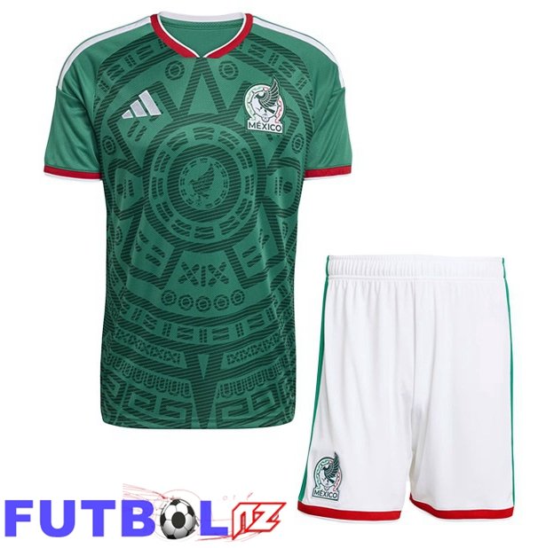 Camisetas De Futbol México Ninos Primera Verde Copa Del Mundo 2026