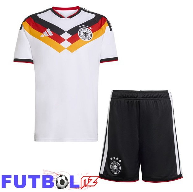 Camisetas De Futbol Alemania Ninos Primera Blanco Copa Del Mundo 2026