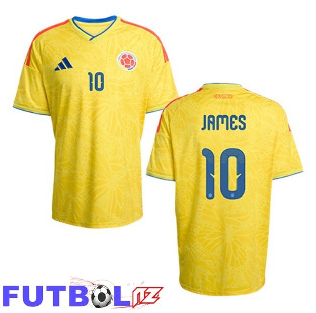Camisetas De Futbol Colombia (JAMES 10) Primera Amarillo Copa Del Mundo 2026