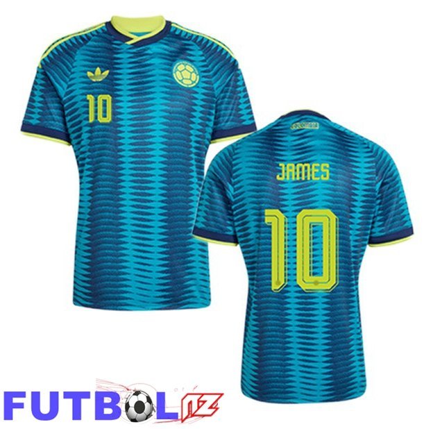 Camisetas De Futbol Colombia (JAMES 10) Segunda Azul Copa Del Mundo 2026