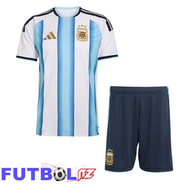 Camisetas De Futbol Argentina Ninos Primera Azul Blanco Copa Del Mundo 2026