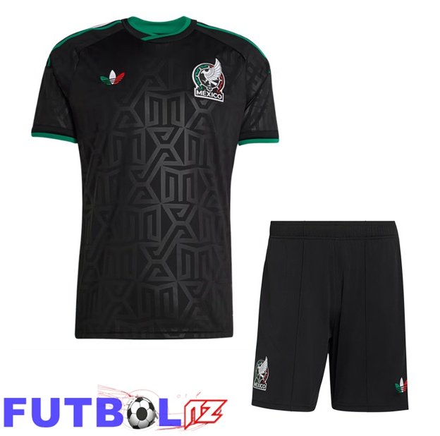Camisetas De Futbol México Ninos Tercera Negro Copa Del Mundo 2026