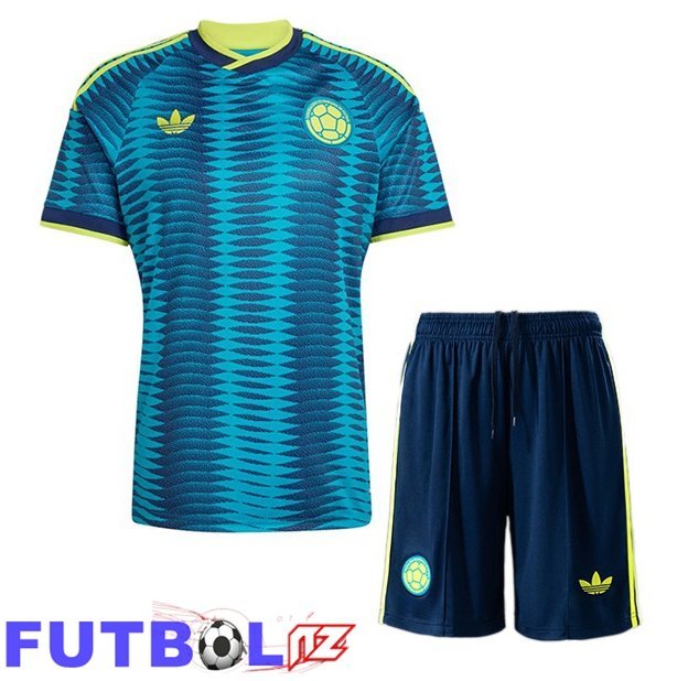 Camisetas De Futbol Colombia Ninos Segunda Azul Copa Del Mundo 2026