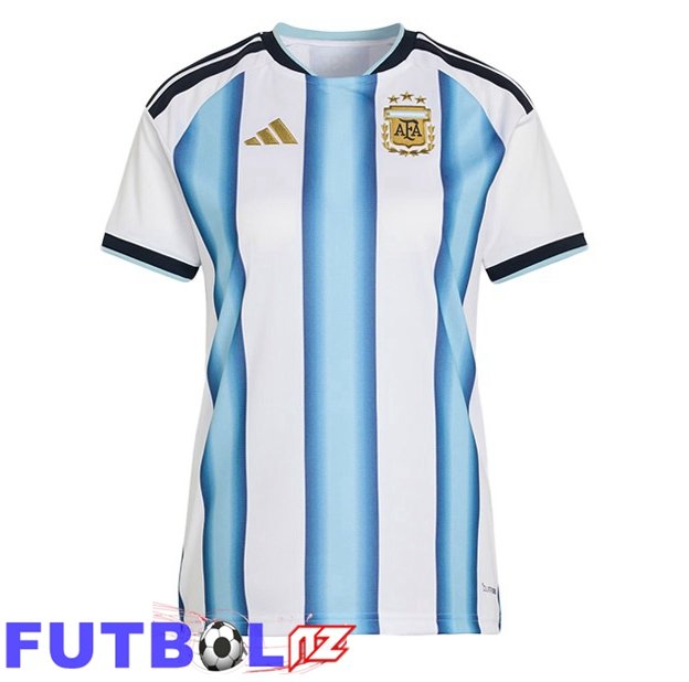 Camisetas De Futbol Argentina Mujer Primera Azul Blanco Copa Del Mundo 2026