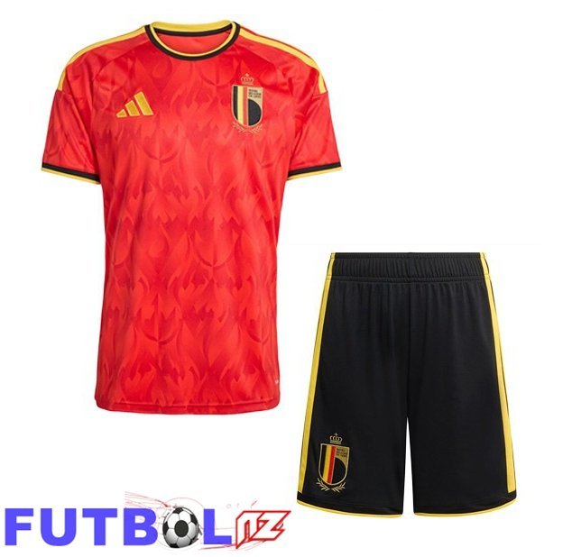 Camisetas De Futbol Bélgica Ninos Primera Rojo Copa Del Mundo 2026
