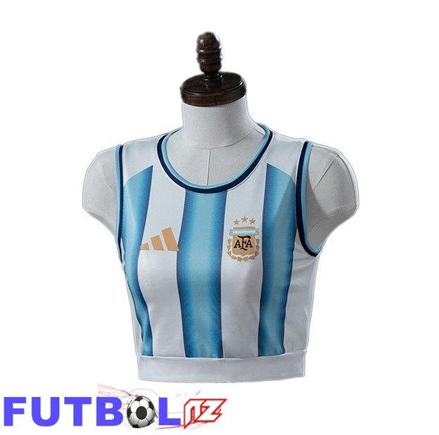 Camisetas De Futbol Argentina Court Mujer Primera Azul Blanco Copa Del Mundo 2026