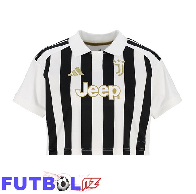 Camisetas De Futbol Juventus Court Mujer Primera Negro Blanco 2026/2027