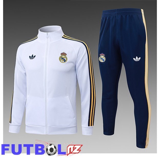 Chandal Equipos De Futbol - Chaqueta Real Madrid Ninos Blanco 2026/2027