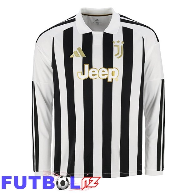 Camisetas De Futbol Juventus Primera Manga Larga Negro Blanco 2026/2027