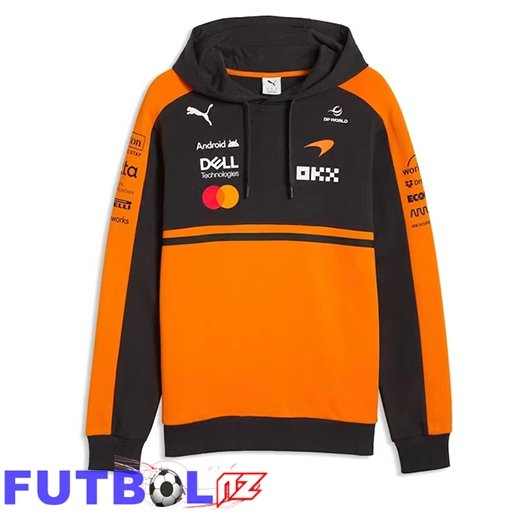 Sweatshirt Capuche F1 McLaren Team Naranja/Negro 2026