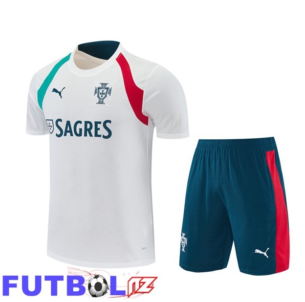 Camiseta Entrenamiento Portugal + Cortos Blanco 2026/2027