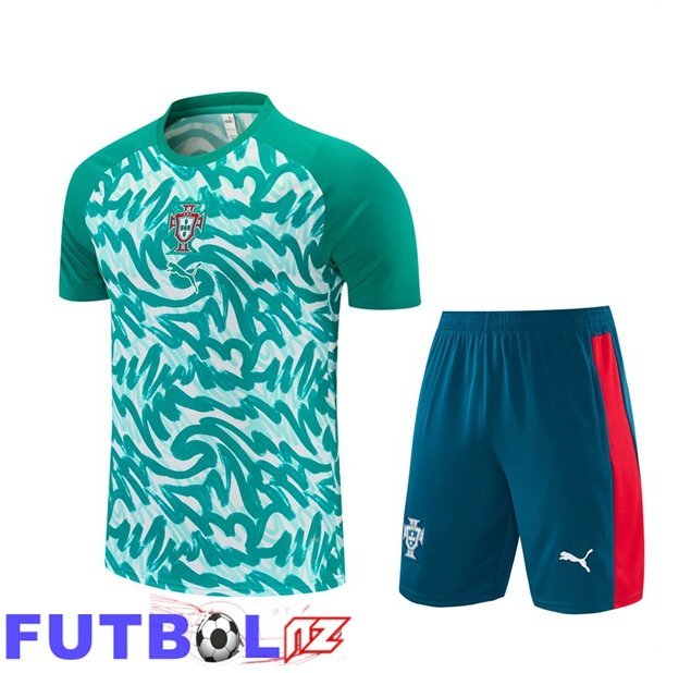 Camiseta Entrenamiento Portugal + Cortos Verde 2026/2027