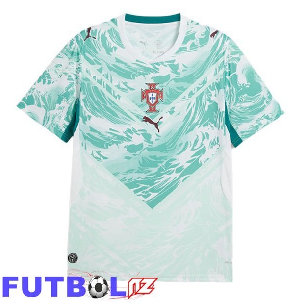 Camisetas De Futbol Portugal Segunda Verde Blanco Copa Del Mundo 2026