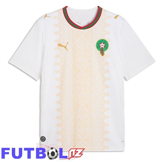 Camisetas De Futbol Marruecos Segunda Blanco Copa Del Mundo 2026 Camisetas De Futbol Marruecos Segunda Blanco Copa Del Mundo 2026