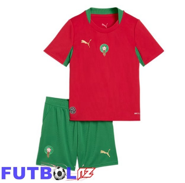 Camisetas De Futbol Marruecos Ninos Primera Rojo Copa Del Mundo 2026 Camisetas De Futbol Marruecos Ninos Primera Rojo Copa Del Mundo 2026