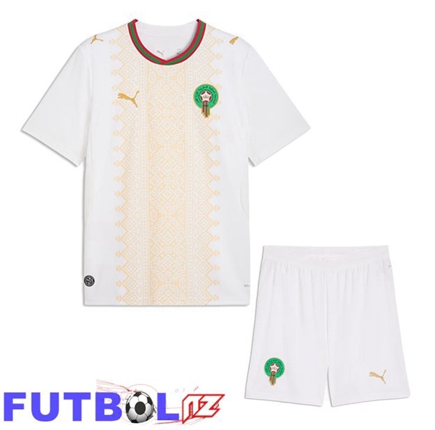 Camisetas De Futbol Marruecos Ninos Segunda Blanco Copa Del Mundo 2026 Camisetas De Futbol Marruecos Ninos Segunda Blanco Copa Del Mundo 2026
