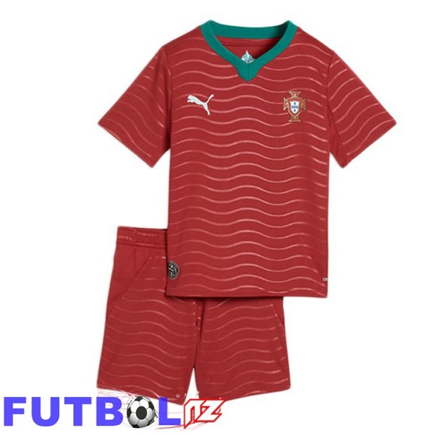 Camisetas De Futbol Portugal Ninos Primera Rojo Copa Del Mundo 2026