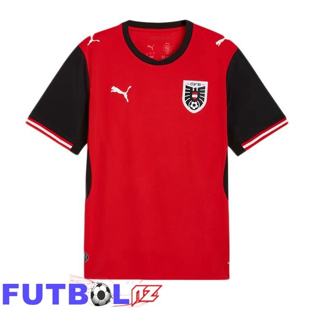 Camisetas De Futbol Austria Primera Rojo Negro Copa Del Mundo 2026