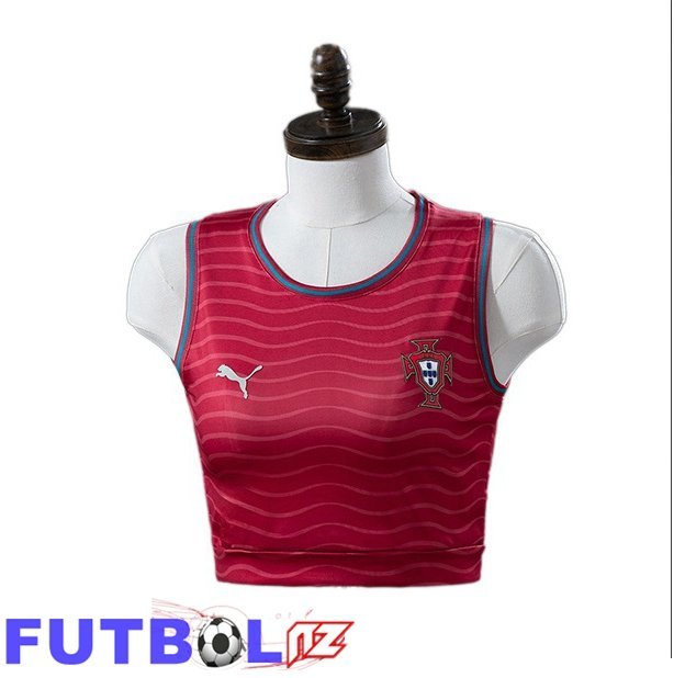 Camisetas De Futbol Portugal Court Mujer Primera Rojo Copa Del Mundo 2026