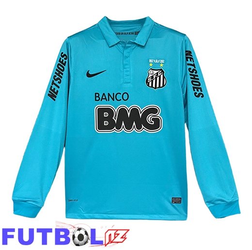 Camisetas De Futbol Santos Retro Manga Larga Azul 2011/2012