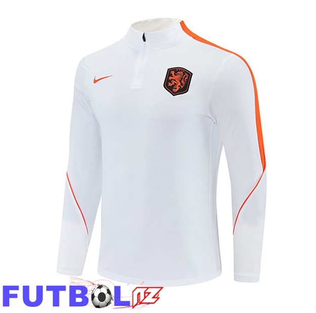 Sudadera De Entrenamiento Países Bajos Blanco 2026/2027