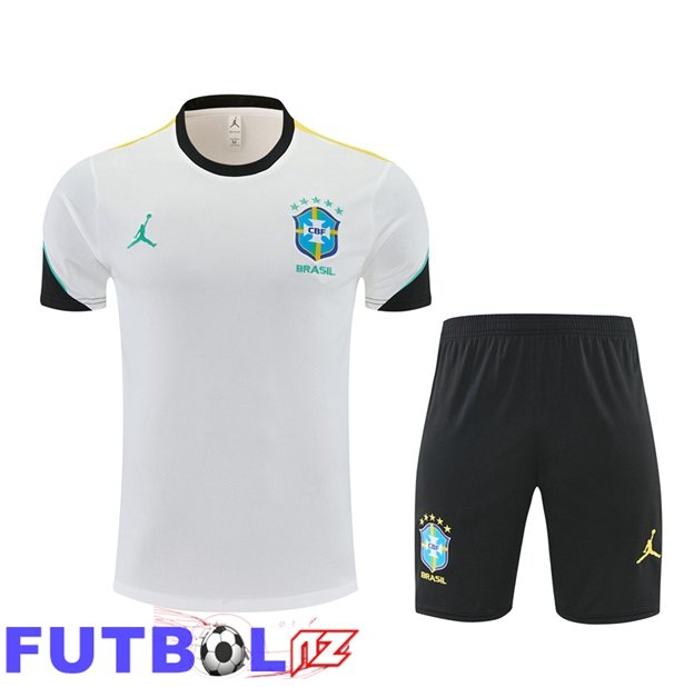 Camiseta Entrenamiento Brasil + Cortos Blanco 2026/2027