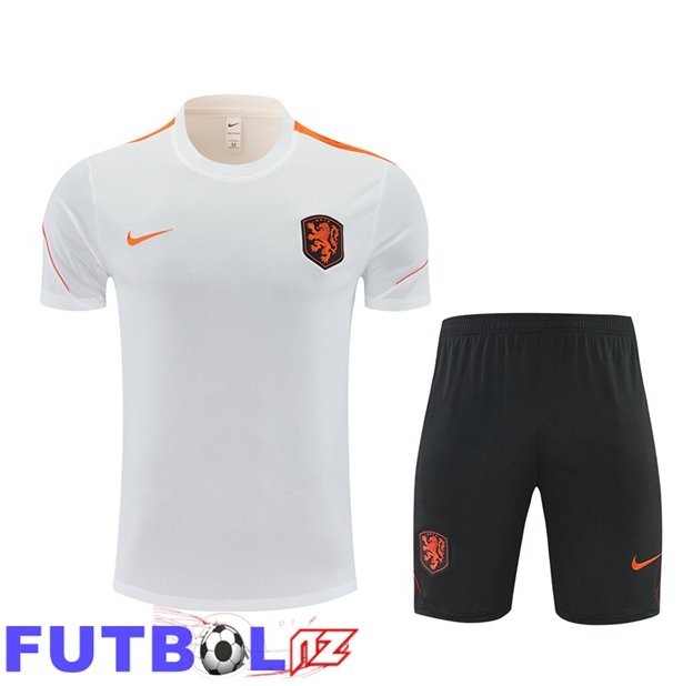 Camiseta Entrenamiento Países Bajos + Cortos Blanco 2026/2027