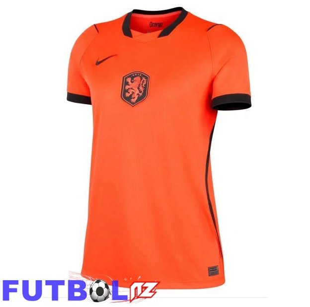 Camisetas De Futbol Países Bajos Mujer Primera Naranja Copa Del Mundo 2026