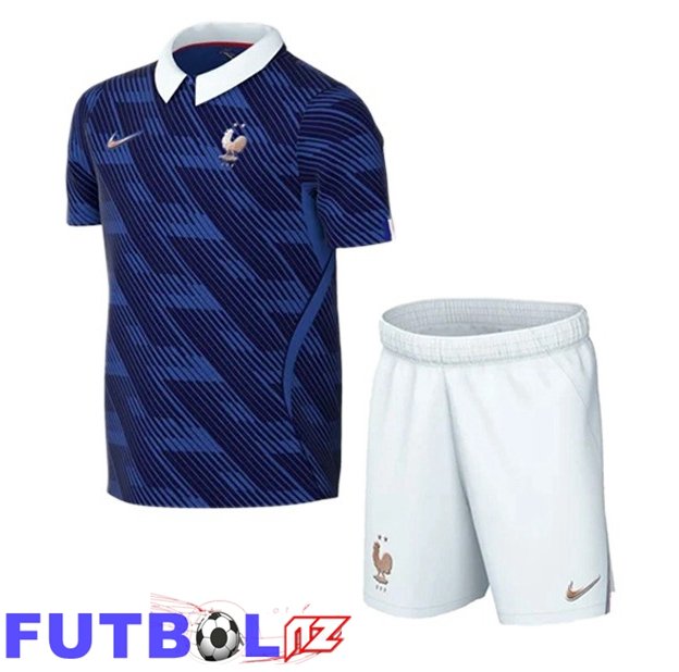 Camisetas De Futbol Francia Ninos Primera Azul Real Copa Del Mundo 2026