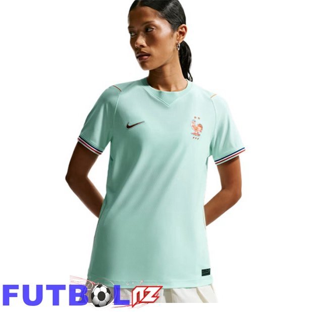 Camisetas De Futbol Francia Mujer Segunda Verde Copa Del Mundo 2026