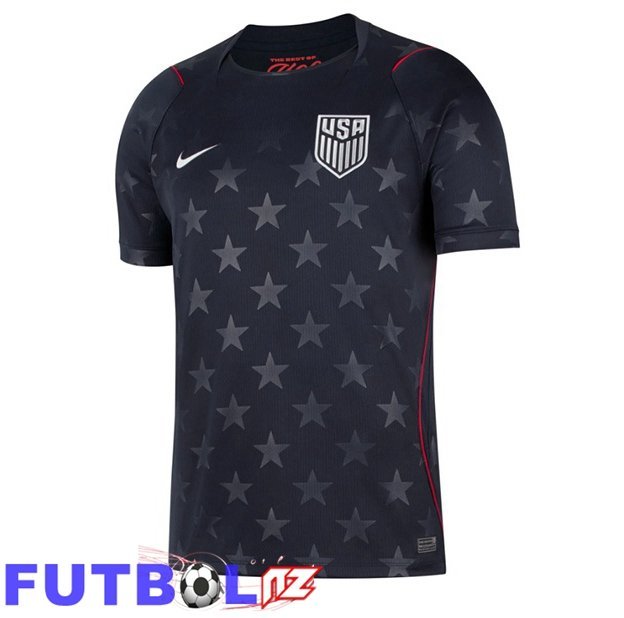 Camisetas De Futbol Estados Unidos Segunda Negro Copa Del Mundo 2026