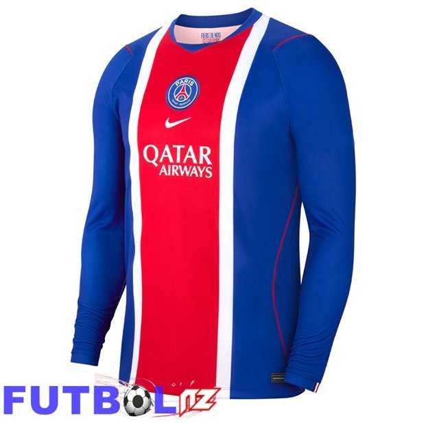 Camisetas De Futbol Paris PSG Primera Manga Larga Azul Rojo 2026/2027