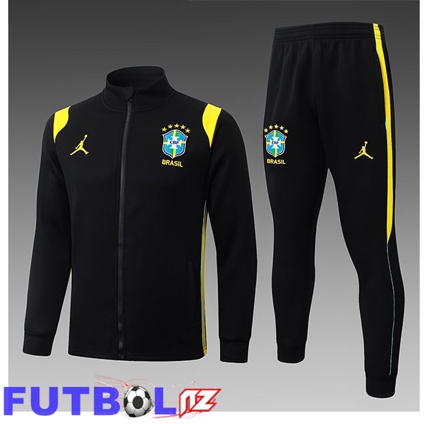 Chandal Equipos De Futbol - Chaqueta Brasil Ninos Negro 2026/2027