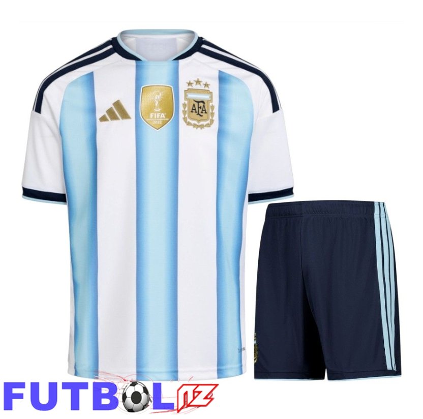 Camiseta Argentina Primera + Cortos Copa Del Mundo 2026