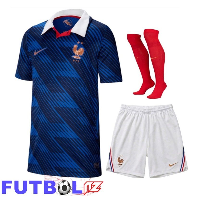 Camiseta Francia Primera (Cortos + Calcetines) Copa Del Mundo 2026