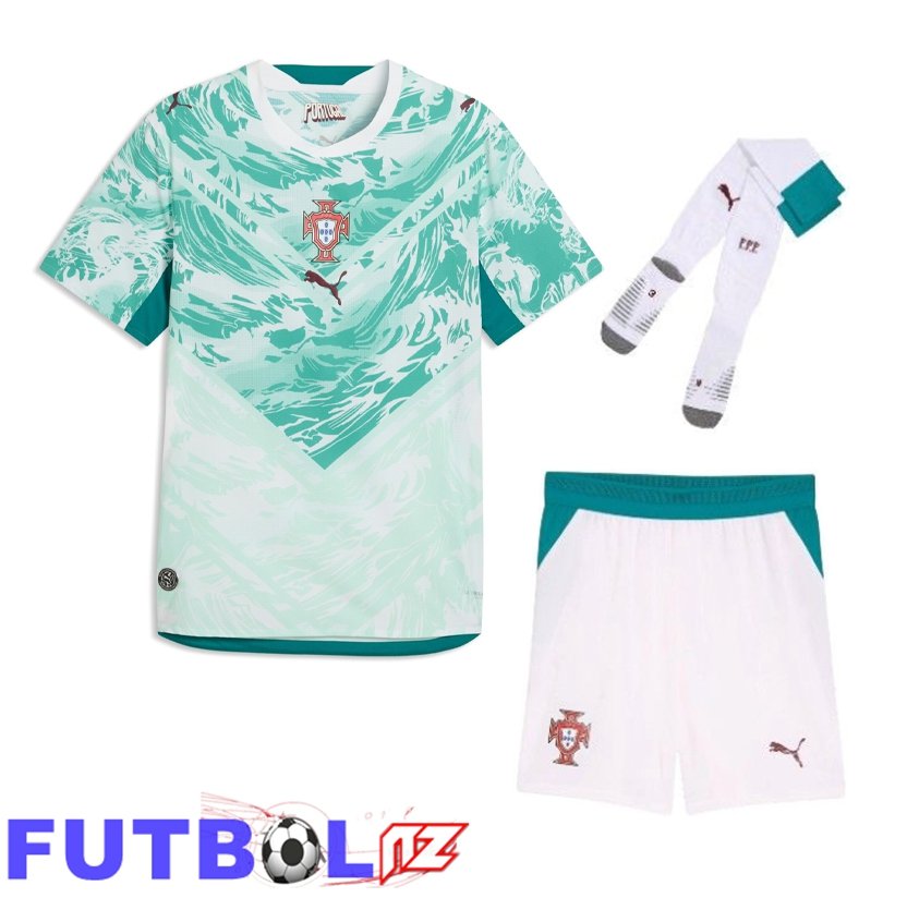 Camiseta Portugal Segunda (Cortos + Calcetines) Copa Del Mundo 2026