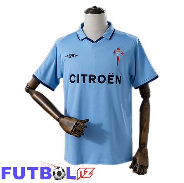 Camisetas De Futbol Celta Vigo UEFA Cup Retro Primera Azul 2001-2002