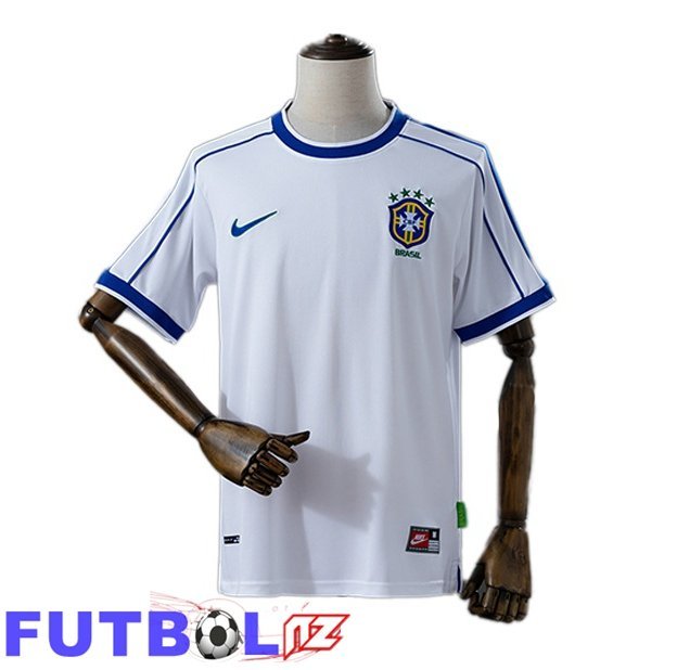 Camisetas De Futbol Brasil Retro Portero Blanco 1998
