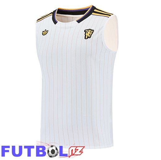 Chalecos De Futbol Manchester United Blanco/Amarillo 2026/2027